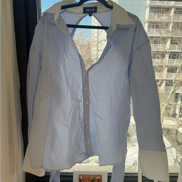 Open Back Button Down - Picture 2 of 6